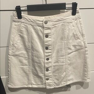 White Denim Skirt